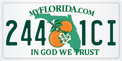 FL license plate 2441CI