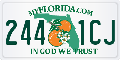 FL license plate 2441CJ