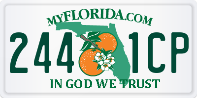 FL license plate 2441CP