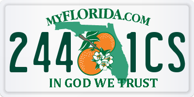 FL license plate 2441CS