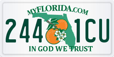 FL license plate 2441CU
