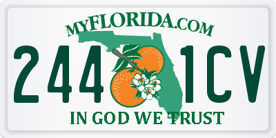 FL license plate 2441CV