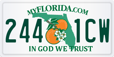 FL license plate 2441CW