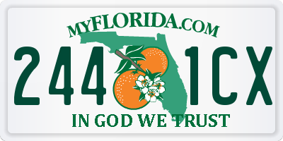 FL license plate 2441CX
