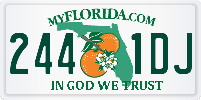 FL license plate 2441DJ