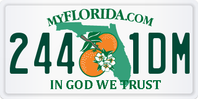 FL license plate 2441DM