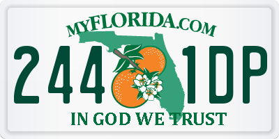 FL license plate 2441DP