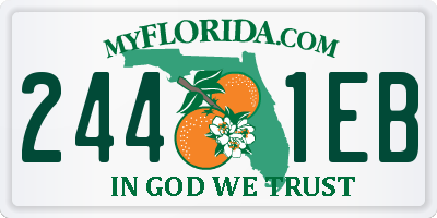 FL license plate 2441EB