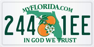 FL license plate 2441EE