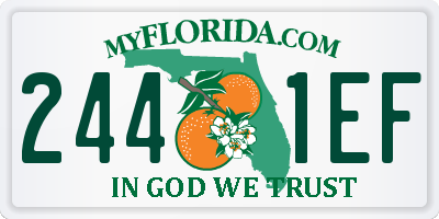 FL license plate 2441EF