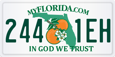 FL license plate 2441EH