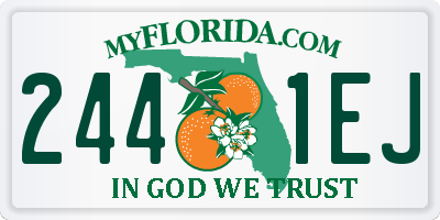 FL license plate 2441EJ
