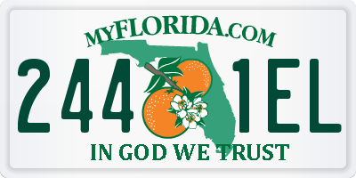 FL license plate 2441EL