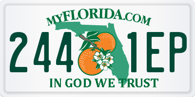 FL license plate 2441EP