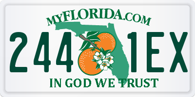 FL license plate 2441EX