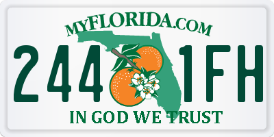 FL license plate 2441FH