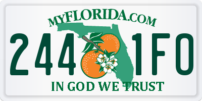 FL license plate 2441FO