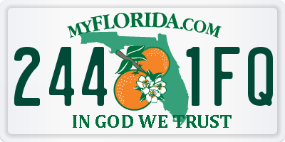 FL license plate 2441FQ
