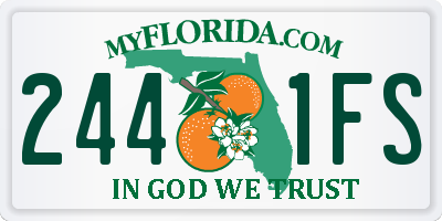 FL license plate 2441FS