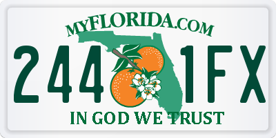 FL license plate 2441FX