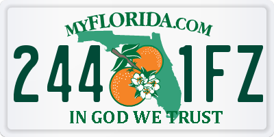FL license plate 2441FZ