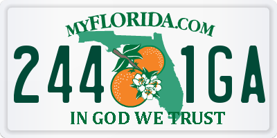 FL license plate 2441GA