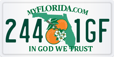 FL license plate 2441GF