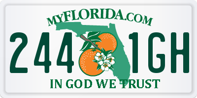 FL license plate 2441GH