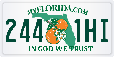 FL license plate 2441HI