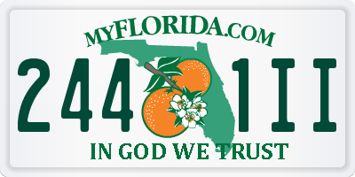 FL license plate 2441II