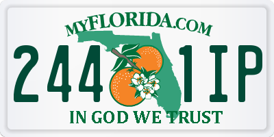 FL license plate 2441IP