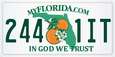 FL license plate 2441IT