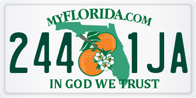 FL license plate 2441JA