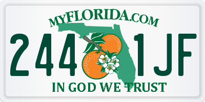 FL license plate 2441JF