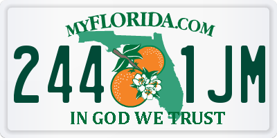 FL license plate 2441JM
