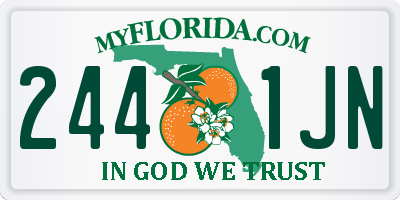 FL license plate 2441JN