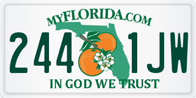 FL license plate 2441JW