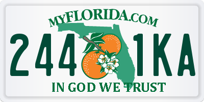 FL license plate 2441KA