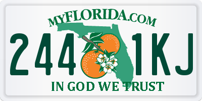 FL license plate 2441KJ