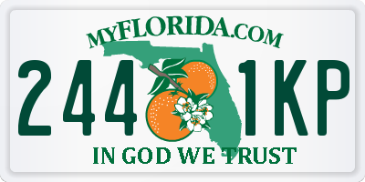 FL license plate 2441KP