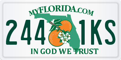 FL license plate 2441KS