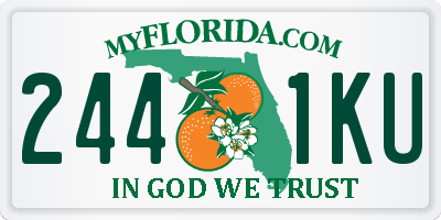 FL license plate 2441KU