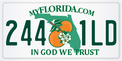 FL license plate 2441LD