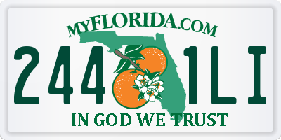 FL license plate 2441LI