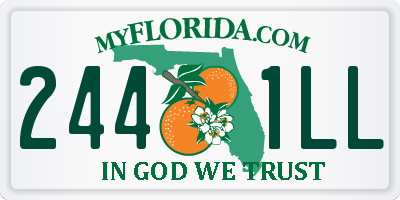 FL license plate 2441LL