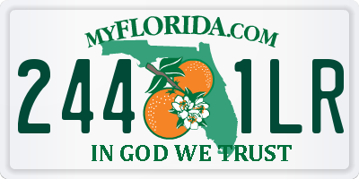 FL license plate 2441LR