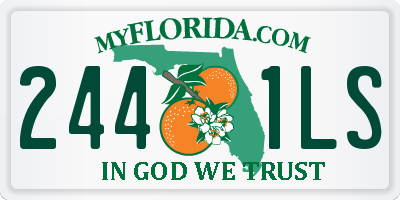 FL license plate 2441LS