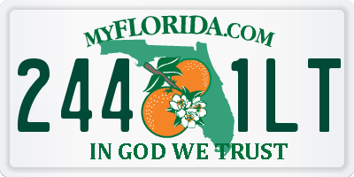 FL license plate 2441LT