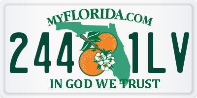 FL license plate 2441LV