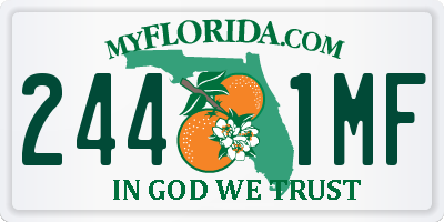 FL license plate 2441MF